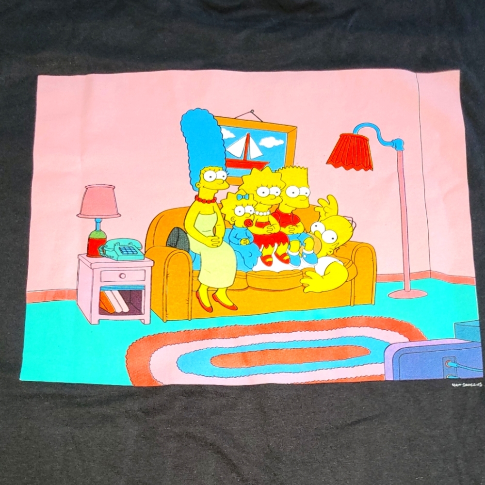 Black graphic The Simpsons t-shirt size M
